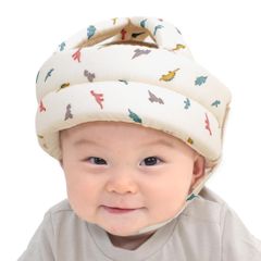 (ケラッタ) イブル 頭ごっつん防止 ヘルメット 赤ちゃん 2重ガーゼとメッシュで快適 転倒防止 ベビー ヘッドガード (ダイナソー)