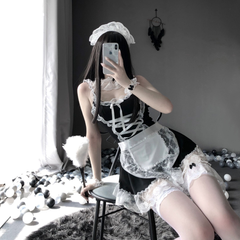 メイド服 セクシー コスチューム かわいい エプロン シースルー 仮装コスチューム 女子高生 JK 小悪魔 レース かわいい 可愛い セーラー服 仮装可愛いセクシー ワンピース ストッキング付き 過激 エッチ カチューシャ 肩出し ハロウィン