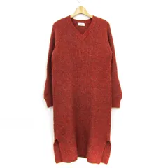 ビームスハート ワンピース 長袖 ストレッチ トップス レディース Fサイズ ブラウン系 BEAMS HEART 【中古】