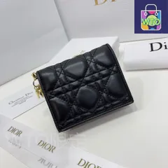 【今日特価】Dior ディオール ミニレディーディオールウォレット 羊皮革にトグルステッチクラシックデザイン