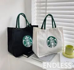 【新品未使用】スターバックス キャンバスバッグ 収納バッグ 大学生 ショルダートートバッグのサムネイル