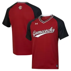 【送料無料】 アンダーアーマー メンズ Tシャツ トップス Men's Under Armour Garnet South Carolina Gamecocks Softball V-Neck Jersey Scr Red