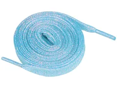 Allegra K 光沢 靴ひも 平紐 シューレース 平型 靴紐 輝く 1足 ブルー 120 cm