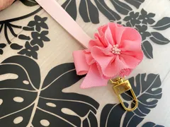 ペタシャムリボンで作ったネックストラップ⭐︎ハワイアンリボンレイ