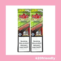 420friendly "JUICY" HEMP WRAPS / さらに優れたバージョン 420friendlyおすすめ (チェリーパイ×2パック)のサムネイル