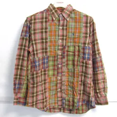 ラルフローレン 長袖シャツ トップス ボタンダウン チェック柄 キッズ 男の子用 160サイズ 茶×赤 RALPH LAUREN 【中古】