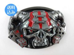 スカル ドクロ 骸骨 悪魔 オーバル バックルのみ ベルト無し メタル シルバー