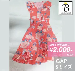 【288】GAP ロングガウンアロハ　ワンピース　サイズS　 オレンジ　レディース【with B】