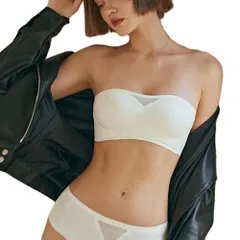 新商品 寄せブラ ノンワイヤー 肩ひもなし 紐なしブラ 滑り止め 脇高 美胸美背 瞬間谷間 シームレスブラ チューブトップ [FEISEDY] ストラップレスブラ 高弾性 柔軟な肌触り チューブトップ 結婚式 A8143
