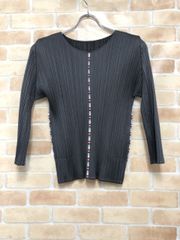 【中古】 PLEATS PLEASE ISSEY MIYAKE プリーツプリーズイッセイミヤケ センターライン長袖カットソー PP43-JK652 グレー 3 111425283のサムネイル
