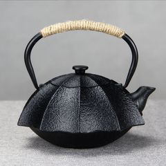 【新品未使用】鉄瓶 600ml 鉄器製 茶こし付き 急須・やかん兼用 直火・IH対応 ケトル 南部風 和風インテリア 鉄分補給