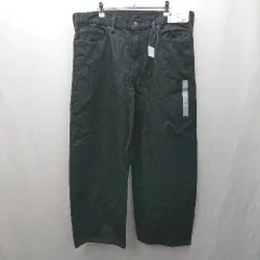 ◇ Θ GU ジーユー 新品 バレルレッグジーンズ サイズ36 ブラック系 メンズ E  【1506190012698】