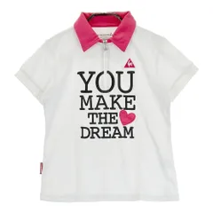 サイズ：M LECOQ GOLF ルコックゴルフ  ハーフジップ 半袖ポロシャツ  ホワイト系 [240101254401]# ゴルフウェア レディース ストスト