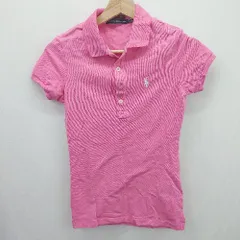 ◇ ⊂ RALPH LAUREN GOLF ゴルフ ウエア スポーツ 半袖 ポロシャツ サイズXS ピンク系 レディース E  【1507280013526】