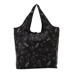 ☆ ネコ/02ブラックxホワイト ☆ アニマル柄 エコバッグ エコバッグ 保冷 折りたたみ コンパクト エコバック アニマル柄 エコ バック 大容量 ファスナー付き マチ広 マチ付き 折り畳み 軽量 マチあり 4321 買い物袋 おりたたみ 保温 動物