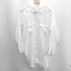 ◇ ⊂ JUNOAH ジュノア レーヨン系 長袖 シャツ サイズ1 ホワイト系 レディース E  【1410290000496】