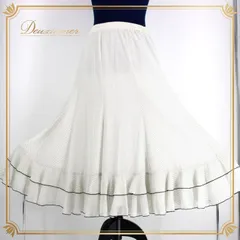 社交ダンス 衣装 スタンダード スカート レッスンウェア レディース オールシーズン Sanline サンリーヌ 水玉 ドット 黒 白 ブラック系 ホワイト系 シンプル レトロかわいい おしゃれ フレアスカート ゆったり かわいい ストレッチ性 軽量