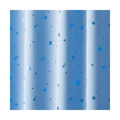 カーテン 1級遮光 断熱 箔プリント 星柄 プラネット ライトブルー 幅100cm×丈200cm 2枚入 (ライトブルー 幅100cm×丈20)