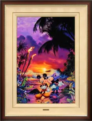 ミッキーマウスの絵　ラッセン ラッセン&ディズニー ミッキーマウス マリンアート「ソーサラー