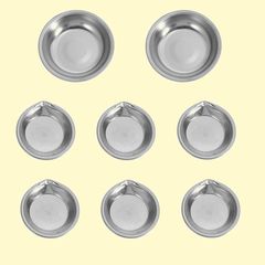 【特価商品】ステンレス製筆洗（大皿）2枚入 6本入 塗料皿 初心者セット 8点セット 塗装セット ホビー用塗装用具 プラモデル サムコス
