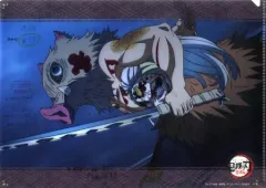 【中古】クリアファイル 嘴平伊之助 名場面レイヤードA4クリアファイル 「鬼滅の刃 遊郭編×ufotable DINING 第4期」 お楽しみくじ景品