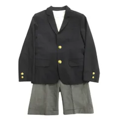 green label relaxing グリーンレーベルリラクシング セットアップ ジャケット 紺ブレザー ショートパンツ 135 ネイビー キッズ 古着 中古 USED