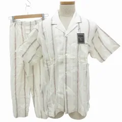 クリスチャンディオール Christian Dior ムッシュ MONSIEUR タグ付き パジャマセットアップ シャツ パンツ 総柄 M 白 ホワイト ■GY14 /SS 0729のサムネイル