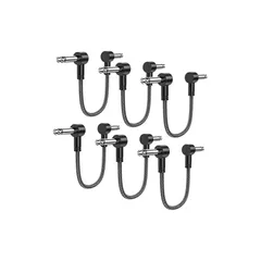 【新品】 MOSWAGフラットパッチケーブル 6パック、6インチギターエフェクトペダル楽器ケーブル1/4インチ直角プラグフラットギターパッチケーブルバラエティペダル、アンプ、オーディオ機器用 1