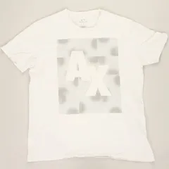 ARMANI EXCHANGE アルマーニ エクスチェン プリントTシャツ ショートスリーブTシャツ ホワイト メンズTシャツ ユーズド USED ARMANI EXCHANGE アルマーニ エクスチェン メンズTシャツ メンズファッション ユーズド USED
