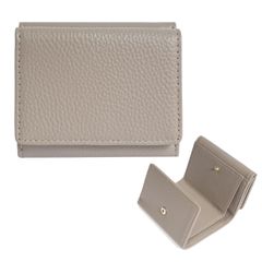 【在庫処分】コンパクト 旅行財布 カードケース 薄型 小銭入れ 本革 多収納 軽量 多機能 メンズ ギフトボックス付き レディース シンプル 三つ折り財布 カジュアル ミニ財布 柔らかい [imeetu] 軽い（グレー）