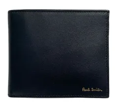 新品同様 Paul Smith 財布 二つ折り マルチストライプ ブラック