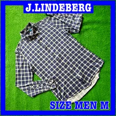J.LINDEBERG ジェイリンドバーグ 長袖 チェック柄 コットン ストレッチシャツ M