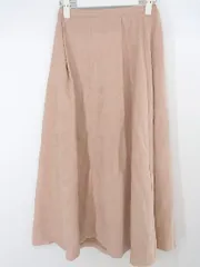 ◇ NOLLEY'S ノーリーズ スエード系 ロング フレア スカート サイズ36 ピンク系 レディース P  【中古】 【1211040006092】