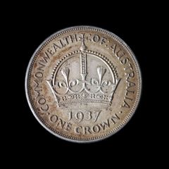 C837 1937年 1クラウン銀貨 オーストラリア - メルカリ