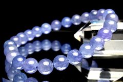 【１点物】AA☆透過性あり タンザナイト　7.5mm　ブレスレット _MA1300