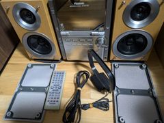 整備済　Panasonic MD/CD/カセットステレオシステム SA-PM77MD　CDチェンジャー5枚格納
