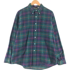 古着 90年代 エルエルビーン L.L.Bean 長袖 ボタンダウン ライトネルチェックシャツ USA製 メンズL相当 ヴィンテージ/eaa527037