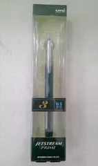 (まとめ) 三菱鉛筆 ジェットストリーム プライム単色ボールペン 0.7mm 黒 (軸色:シルバー) SXN220007.26 1本 〔×10セット〕