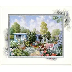 絵画 ビッグアート ピーター モッツ「カーサ モデナ」/インテリア 額入り 額装込 風景画 油絵 ポスター アート アートパネル リビング 玄関 プレゼント モダン アートフレーム 飾る Mサイズ おしゃれ 壁掛け 絵