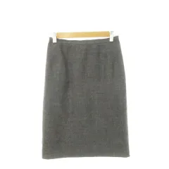 クリスチャンディオール Christian Dior ヴィンテージ タイトスカート ひざ丈 ウール 11 L グレー /AH3 ■GY19