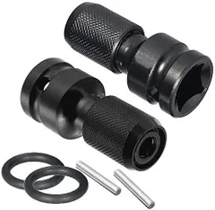 【特価セール】2本セット ソケットアダプター 1/2’’四角-1/4’’六角軸ソケットアダプター シャンクアダプター 2ピース 6.35ｍｍ六角 12.7ｍｍ四角 ソケットアダプター 差込角変換アダプター チャックアダプター インパクトレンチ用六角軸アダプター