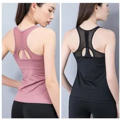 ヨガウェア おしゃれ トップス カップ付き ヨガ ホットヨガ タンクトップ 長め 可愛い おしゃれ スポーツ ピラティス レディース ジム 安い