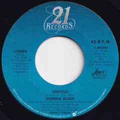 Donna Allen Serious / Bad Love 21 US 7-99497 207113 SOUL FUNK ソウル ファンク レコード 7インチ 45