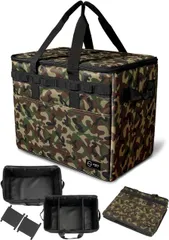 ZEN Camps キャンプ 収納ボックス ソフトコンテナ コンテナボックス ツールボックス アウトドア 37L 大容量 幅43cm X 奥行27cm X 高さ32cm (カモフラージュ)のサムネイル