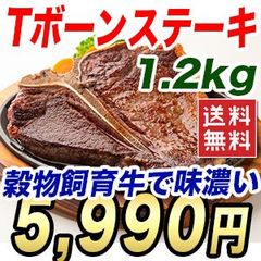 牛肉 ワイルドTボーンステーキ 1.2kg（600gx2枚セット）