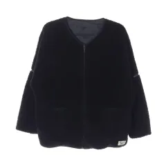 M Reebok(リーボック) リバーシブル ノカラ オーバーサイズ フリース ボア ジャケット ブルゾン