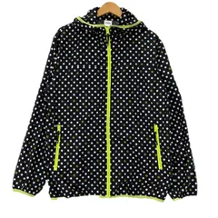 OUTDOOR PRODUCTSアウトドアプロダクツ ドット柄 フード付き スポーツブルゾン sizeL/ブラック系