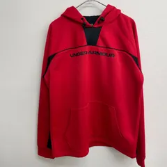 UNDER ARMOUR パーカー フーディー プルオーバー レッド【メンズXL】