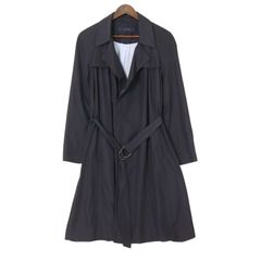 ZARA ザラ 通年★ 裏地ストライプ トレンチコート ラグラン スプリング ライト Sz.M レディース 紺