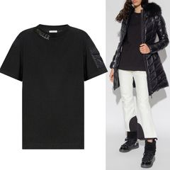 L34 MONCLER モンクレール 8C00003 829HP ブラック Tシャツ ロゴ 半袖 size S